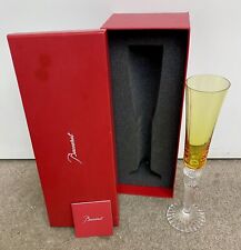 Baccarat Mille Nuits Flutissimo Crystal Champagne Glass Signed w/ Box picture