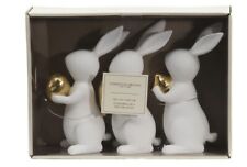 CHRISTIAN SIRIANO Bunnies White Bunnies Set of 3 New Easter Season Decor picture