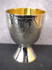 Nice Silver Plated Chalice with Christ and 12 Apostles (CU168) picture
