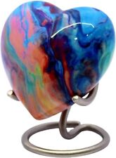Beautiful Multicolour Small Heart Urns 3 Inch Honor Perfect for Adults & Infant picture