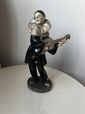 Vintage Pierrot Clown With  Guitar Deco 8” picture