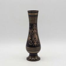Vintage Brass Vase Damascene made in India picture