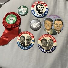 Group of 7 Different Jimmy Carter for President 1976 Campaign Buttons Cellos picture