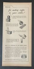 1940 Sanka Coffee Drip Grind Recipe for Making Coffee in Icebox Vintage Print Ad picture
