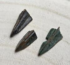 Lot Of 3 Ancient Roman Bronze Arrowheads Points Empire  picture