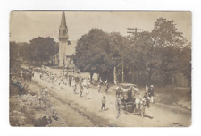 Antique 1900s-1910s RPPC Postcard Parade in Clarence NY New York Horse & Buggy picture