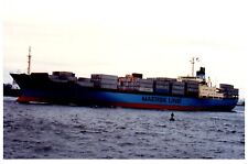 Chastine Maersk (1970) Line Container Ship Boat Photo VTG 4x6