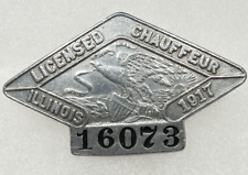 1917 ILLINOIS Chauffeur Badge #16073 picture