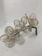 Vtg Mid Century 60s Glass Grapes Clusters  Glass Leaves Italian Hand blown picture