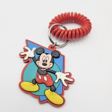 Vintage Disney 90s Mickey Mouse Rubber Keychain - Retro Collectible - Rare Find picture