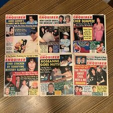 National Enquirer Lot Of 6 Vintage Tabloid Magazines 1988-1990 - CHER picture