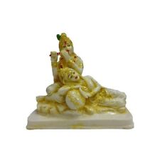 Polyresin lord radha krishna statue, 6 inches, Cream, for home temple   picture