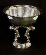 Vtg. 1958 Lehman Bros. Silver Plated Pedestal Cupids Compote GUC Look/Read picture