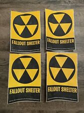 1967 US DOD Fallout Shelter Decal Sign ORIGINAL NOS (1 Sign Per Order) picture