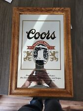 Coors Premium Beer Vintage Framed Bar Mirror Sign 