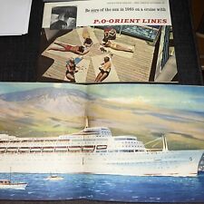 2 Vintage P&O Orient Lines Sailing Schedule Advertisements Canberra Cruise 1965 picture