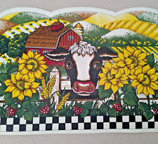 Cows And Sunflowers Vintage Vinyl Placemats By Town And Country picture