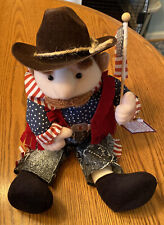 Ganz Vintage singing Flag Waving Patriotic cowboy “God Bless the USA” picture