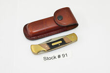 Schrade Old Timer 7OT Lockback Hunting Knife with Leather Sheath. picture