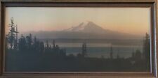 Rare Large Norman Edson Hand Tinted Photo of Mt Rainier, Washington. C 1920's picture