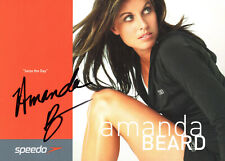 AMANDA BEARD HAND SIGNED 5x7 COLOR PHOTO+COA        VERY SEXY OLYMPIC SWIMMER picture