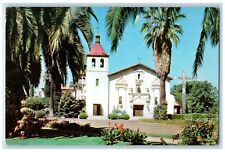 1969 Beautiful Mission Santa Clara Campus University California Vintage Postcard picture