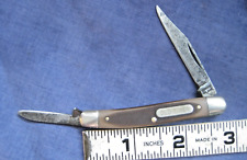 Vintage SCHRADE USA Old Timer 104OT 2 Blade Serpentine Knife E44 picture