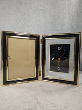 Vintage Golden Photo Picture Frame with Quartz Clock picture