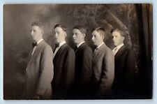 Corvallis Oregon OR Postcard RPPC Photo Boys Lined Studio c1910's Antique Posted picture