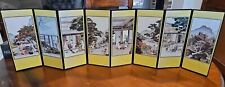 8 Panel Folding Screen Tabletop Paper Chinese Art Asian Home Decor Handmade picture