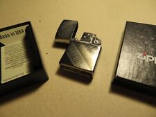 ZIPPO LIGHTER   NEW   CLASSIC   BRUSHED CHROME   DIAGONAL WEAVE   & BOX   28182 picture