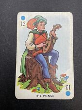 1939 Mickeys Fun Fair Card Rare Disneyana Blue Back The Prince Snow White picture