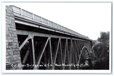 c1950's Cut River Bridge View US 2 Near Manistique MI RPPC Unposted Photo picture