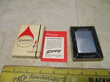 nice vintage 1960s ZIPPO #200 BRUSH FINISH Lighter w/BOX, w/ PAPER picture