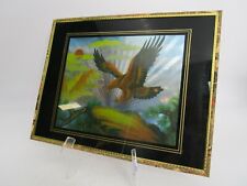 Vintage Pre 9-11 Freedom USA Eagle Luminous Art Print New York City Framed picture