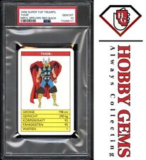 THOR PSA 10 1988 Super Top Trumps Marvel Super Heroes Red Back Pop 1 picture