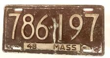 1948 Massachusetts license plate picture