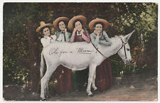 c1900s 1908 Four Queens & a Jack Poker Humor LA CA Antique Postcard picture