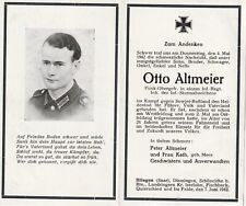 German  WW2  Soldier Death Card *ORIGINAL *Infantry Regt - Radioman Ukraine 1942 picture