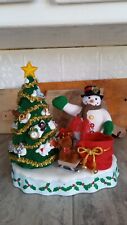 Vintage Avon Complete Countdown to Christmas Talking Lighted Snowman Advent Tree picture