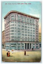 1909 Exterior View Boston Building Salt Lake City Utah Antique Vintage Postcard picture
