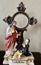 Jesus With Boy Resin Statue 12” Tall picture