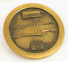 VINTAGE HEAVY BRASS SCHLUMBERGER IN THE BALANCE AWARD EMPLOYEE ARTIC UNIT 1974 picture
