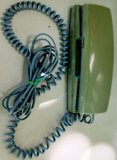 Vintage General Electric GE Push Button Desk Telephone Blue/Green Phone picture
