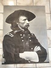 GENERAL GEORGE CUSTER POSTER 1972 GAF CORP. MATTHEW BRADY PHOTO 30X39 Civil War picture