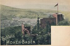 BADEN-BADEN - Schloss Hohen-Baden Hohenbaden Castle Postcard - Germany - udb picture