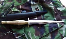 British Army Fairbairn Sykes Commando knife 2nd pat brass handle Made in England picture