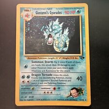 Giovanni’s Gyarados 5/132 Gym Challenge Holo Rare Pokemon Card Creased picture