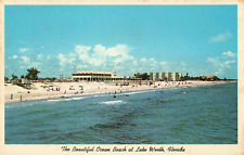 Lake Worth Florida, Beautiful Ocean Beach Sunbathers, Vintage Postcard picture