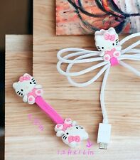 2 x Lovely Cartoon Hello Kitty Silicone Earphone / Cable Winder, Organizer picture